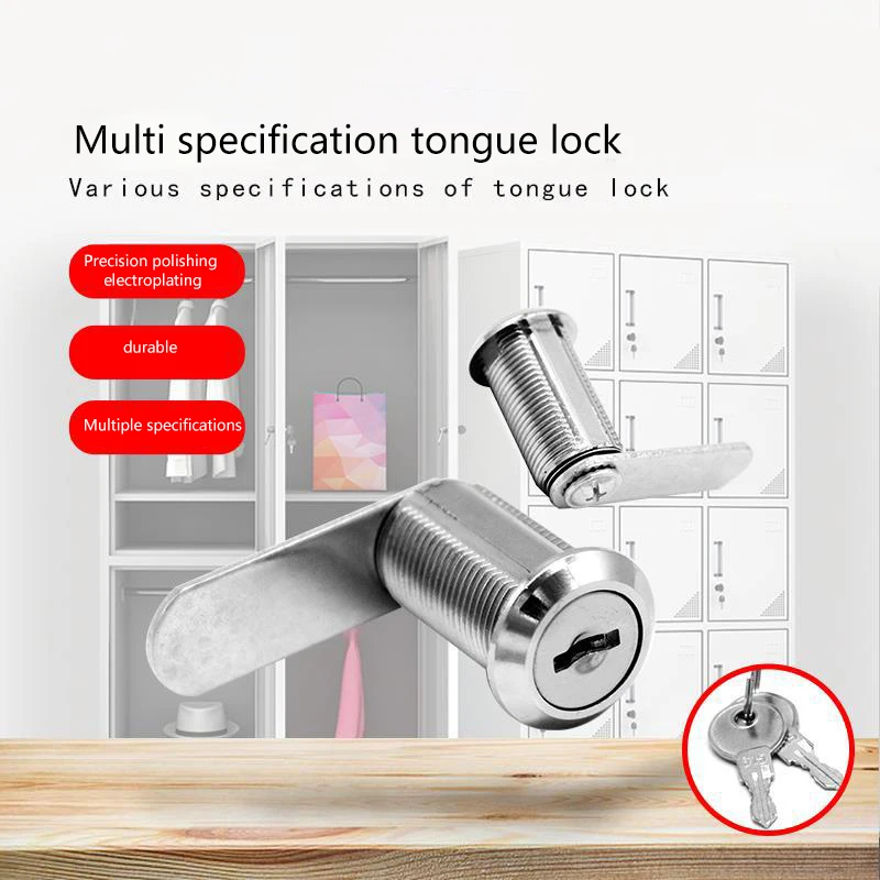 Drawer Cabinet Lock Mail Box Locker Cam Lock Universal Cupboard Door Tongue Lock Durable Furniture Drawer Lock Security Lock