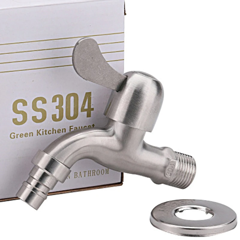 304 Stainless Steel Garden Lengthen Fast Open Faucet, Washing Machine, Cold Water Faucet, Mop Pool Taps