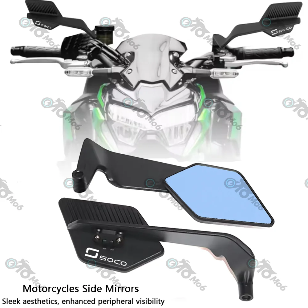 Für Super Soco CUx TC TCmax CPx TSx Titan Explorer Motorrad Rückspiegel Weitwinkel HD Windflügel Seitlicher Rückspiegel