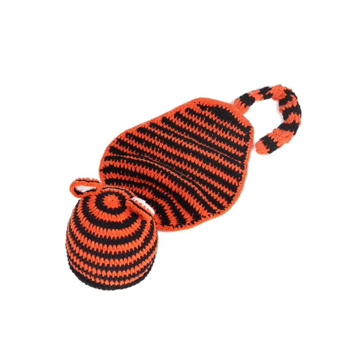 

Photoshoot Hats Tiger Bonnet Props Babies Outfit Handmade Crochet