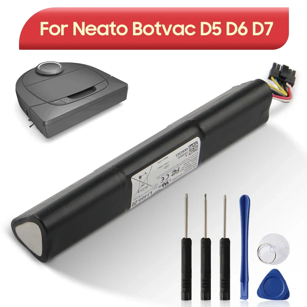 Original Replacement Battery For Neato Botvac D3 D4 D5 D6 D7 205-0011 Sweeping Robot Battery 4200mAh