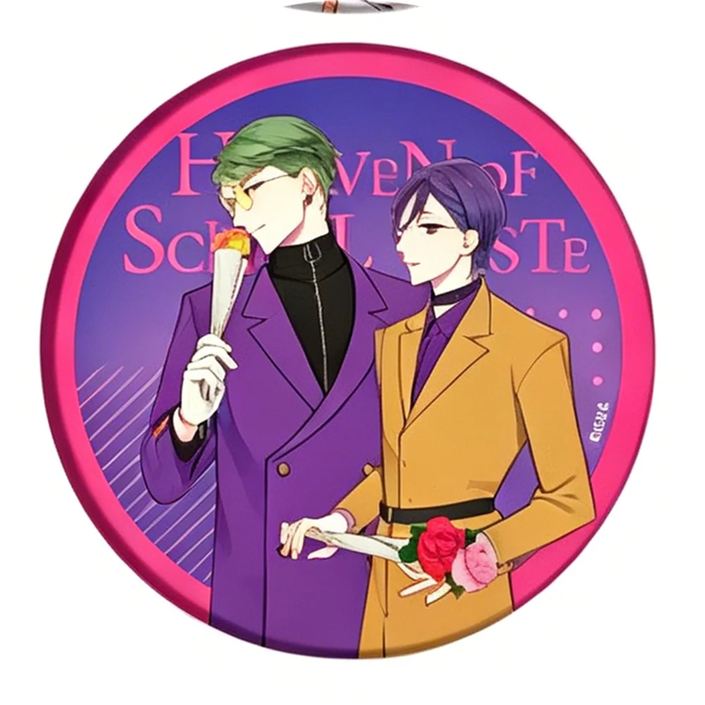 58mm Anime Paradise AZUSA YUUYA KARINO KOUHEI KUSAKABE ATSUMU Cosplay COSTUME Badge Pin SPTE Tinplate Brooch﻿ Gift Prop