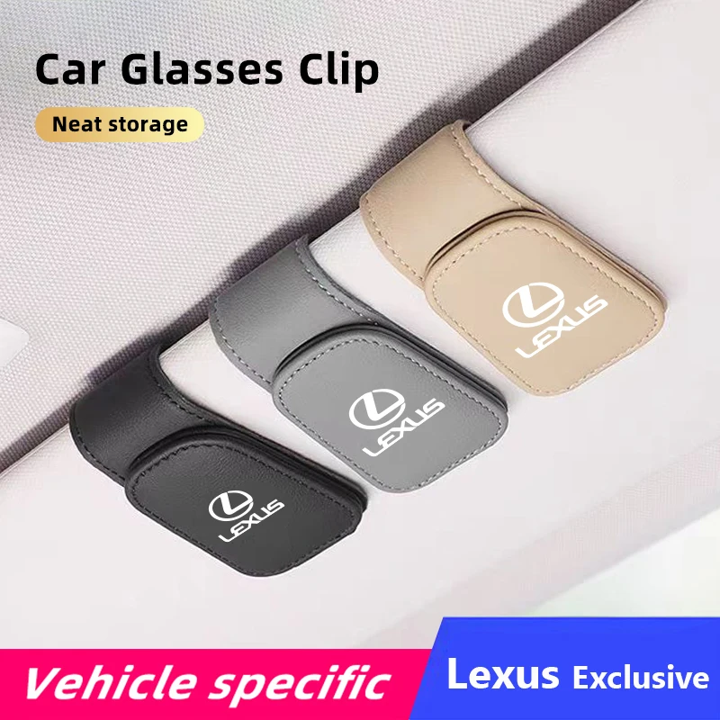 Car Sun Visor Eyeglass Clip Glasses Holder Accessories For Lexus LS LC RZ IS350 ES300 GS350 CT200h GX460 LX570 RX500h NX300 UX26