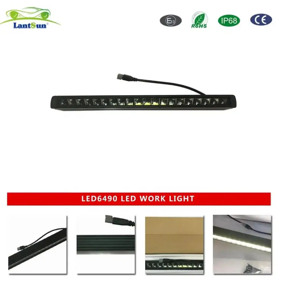 Led Light Bar 21 Inch 100W Auxiliary Lights Spot Beam Car Accessories LANTSUN LED6490