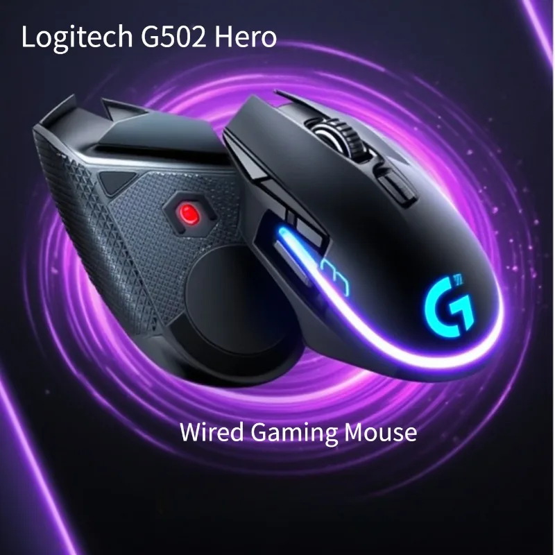 Logitech G502 Hero Wired Ergonomic Esports Gaming Mouse 25k Optical Sensor Rollerball Mice For PC Gamer Accessories Gift