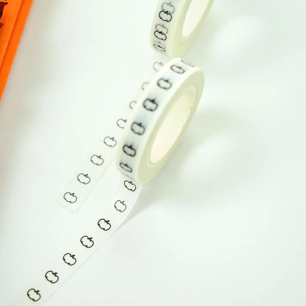 

6 шт. лента с рисунком тыквы, ленты для Хэллоуина, украшения для сцены, этикетка, наклейка, тематический васи для детей