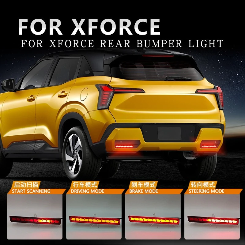

Car Led Rear Bumper Light Reflector Dynamic Turn Signal Driving Brake Lamp Modification 12V Daylights For Mitsubishi XFORCE 2023
