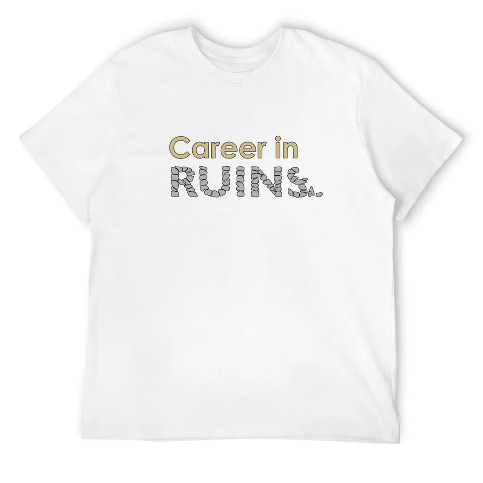 Career in Ruins logo (edged) T-Shirt Man t-shirt custom shirt basketball graphic tees plus size men clothing