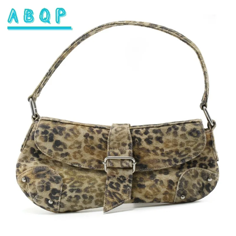 

ABQP New Women's Shoulder Bag Leopard Print Fashion Women's Handbag Luxury Brand Underarm Casual Women's Bag High Quality