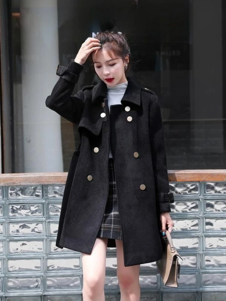 

Cozy Quilted Winter Coat for Women Mid Length Woolen Hobo Style Fitted Silhouette