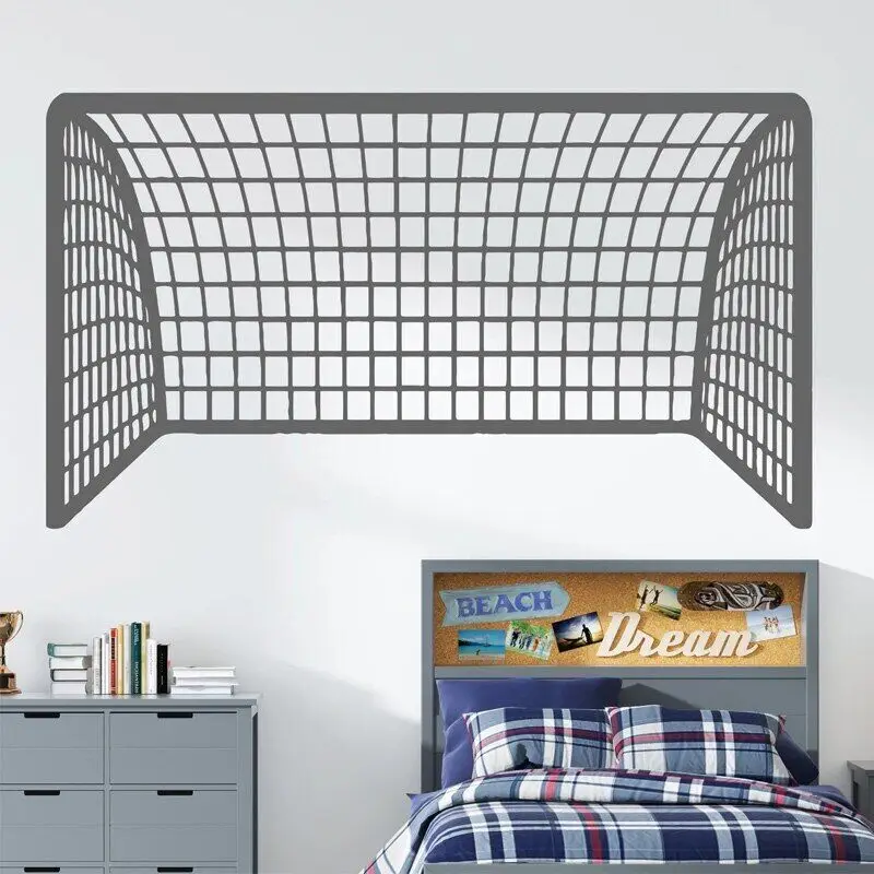 Soccer Goalie Wall Decal Vinyl Art Home Decor Kids Boys Room Nursery Decoration Sport Football Goal Sticker Removable Mural 3N06