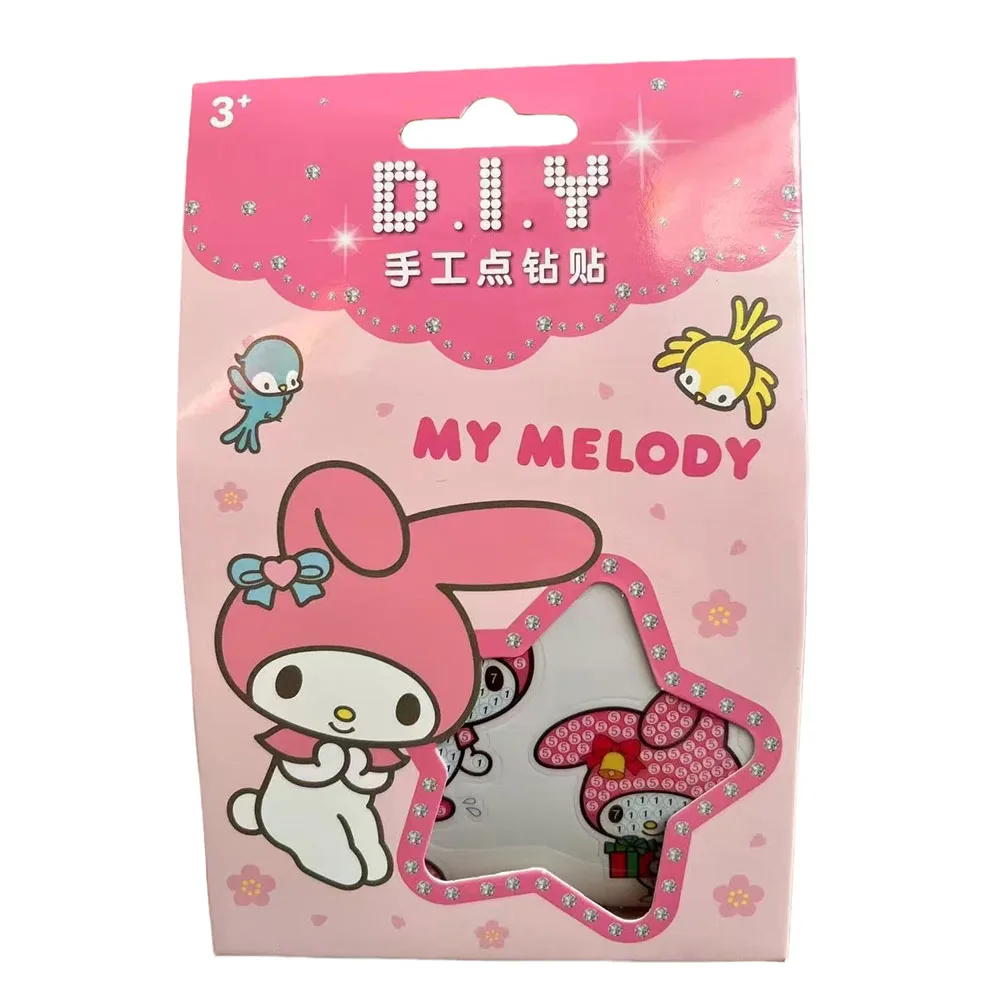 1 صندوق حقيقي سانريو الكرتون ملصق مرحبا كيتي Kuromi DIY بها بنفسك مذكرات الكمبيوتر المحمول الأمتعة سكيت الكتابة على الجدران الشارات متعة للفتيات اللعب