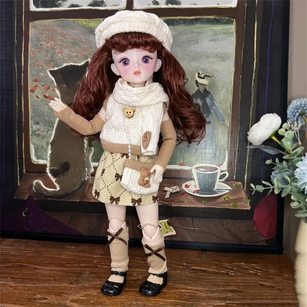 1 Set Baby 1/6 SD 30cm with Clothes Long Hair Attractive Eyes Dress Up Elegant Multi-style Makeup Ball Joint Toddler