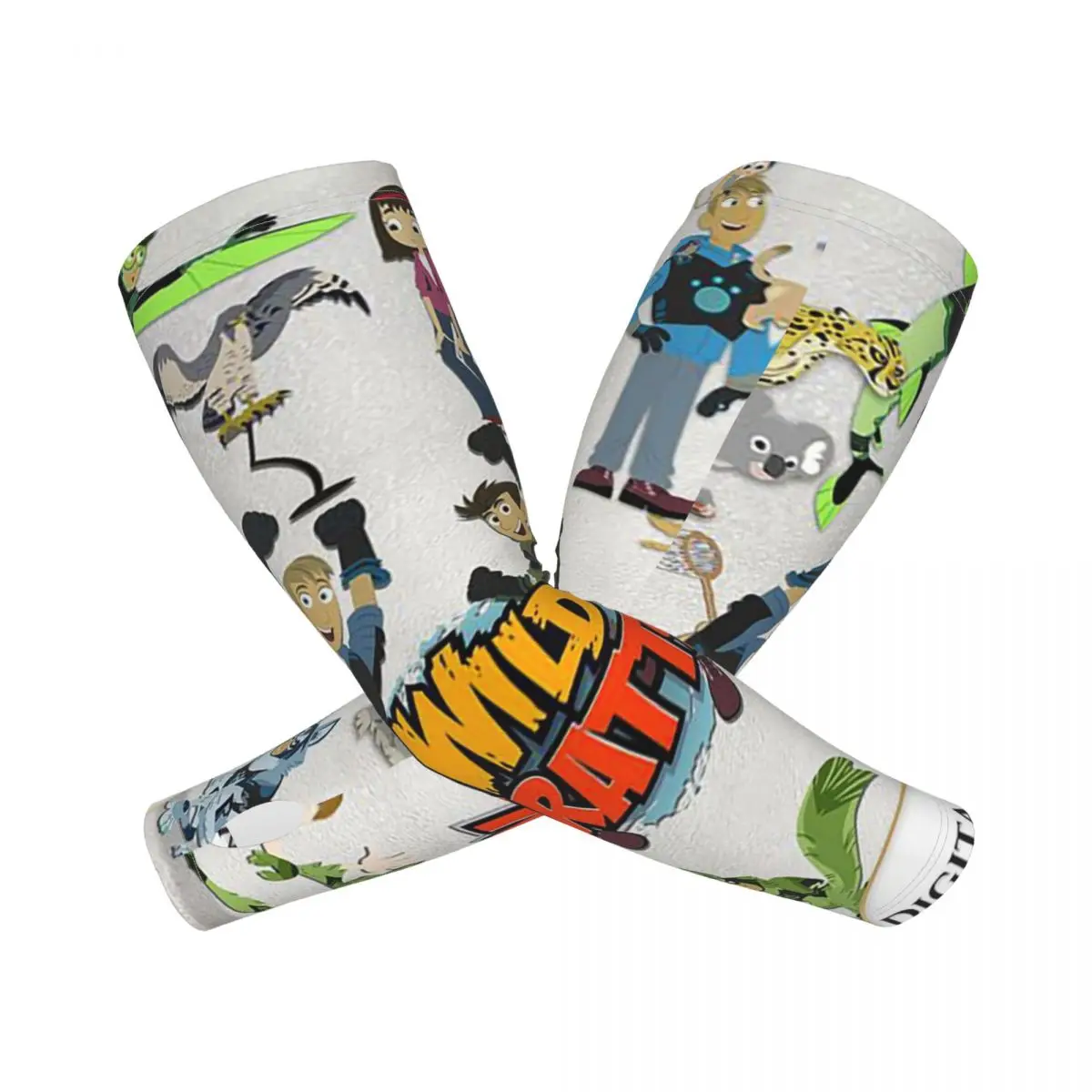 

Узор с логотипом Wild Kratts (15) Открытые нарукавники Защитный чехол от солнца и ультрафиолета Летние ледяные шелковые велосипедные татуировки на рукавах