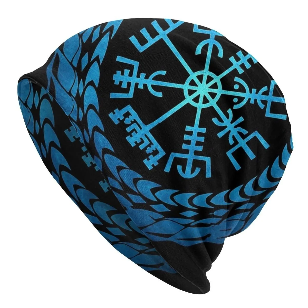 New Viking Knitted Hat Spring Summer Elastic Cap Street Dance Fashion Headscarf Hat No Brim Overhead Trendy Cap for Men