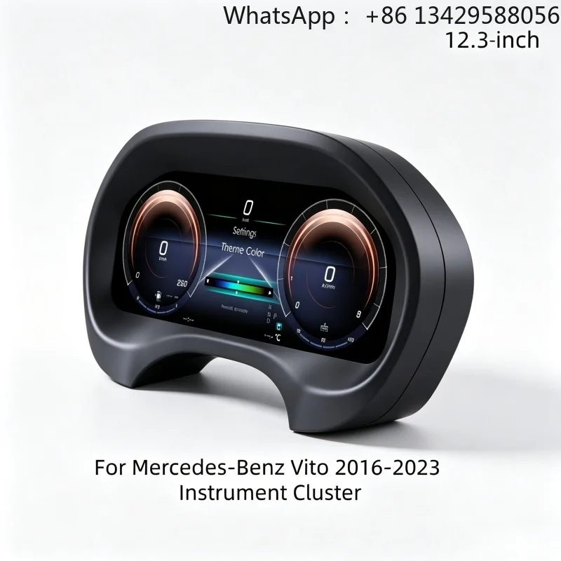 Factory-Direct Sales 12.3-Inch Car LCD Dashboard Digital Cluster Linux System Instrument for Mercedes Benz Vito 2016-2023