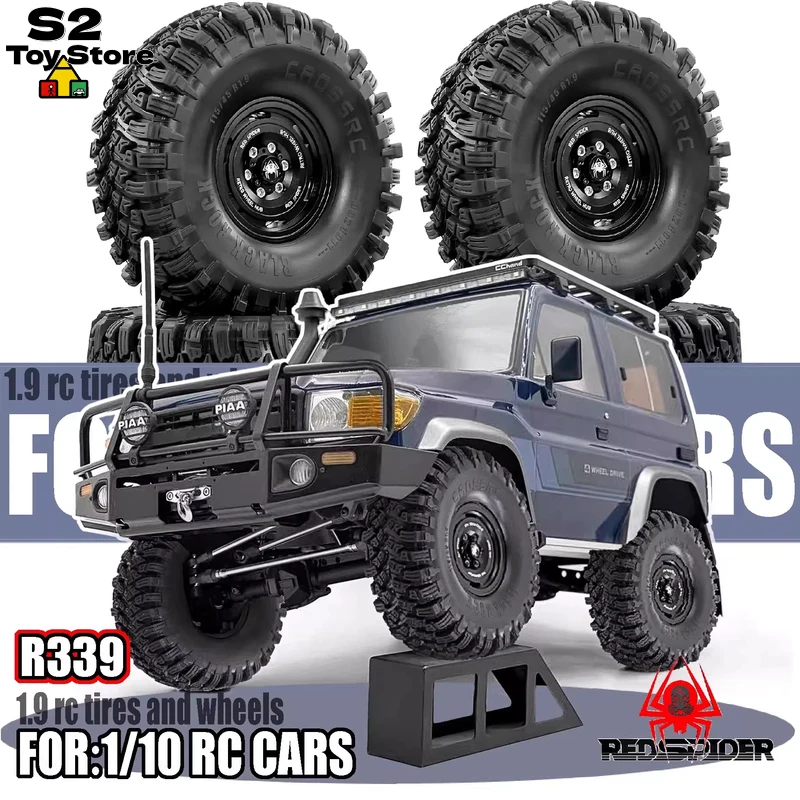 Red Spider 1.9 Inch Metal RC Wheels And Tires For 1/10 Scale RC Crawler RGT LC76 LC80 Yik 4017 TR4 Off Road Vehicle