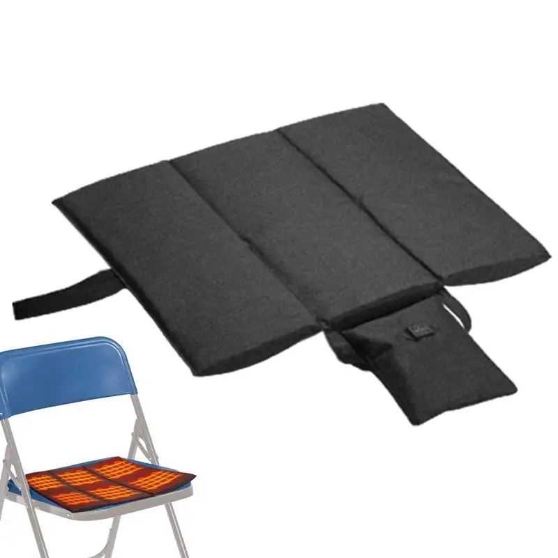 Portable Heated Stadium Seats Portable Heating Stadium Pad Non-Slip Heat Setting Seats Warmer For Home Train Airplane