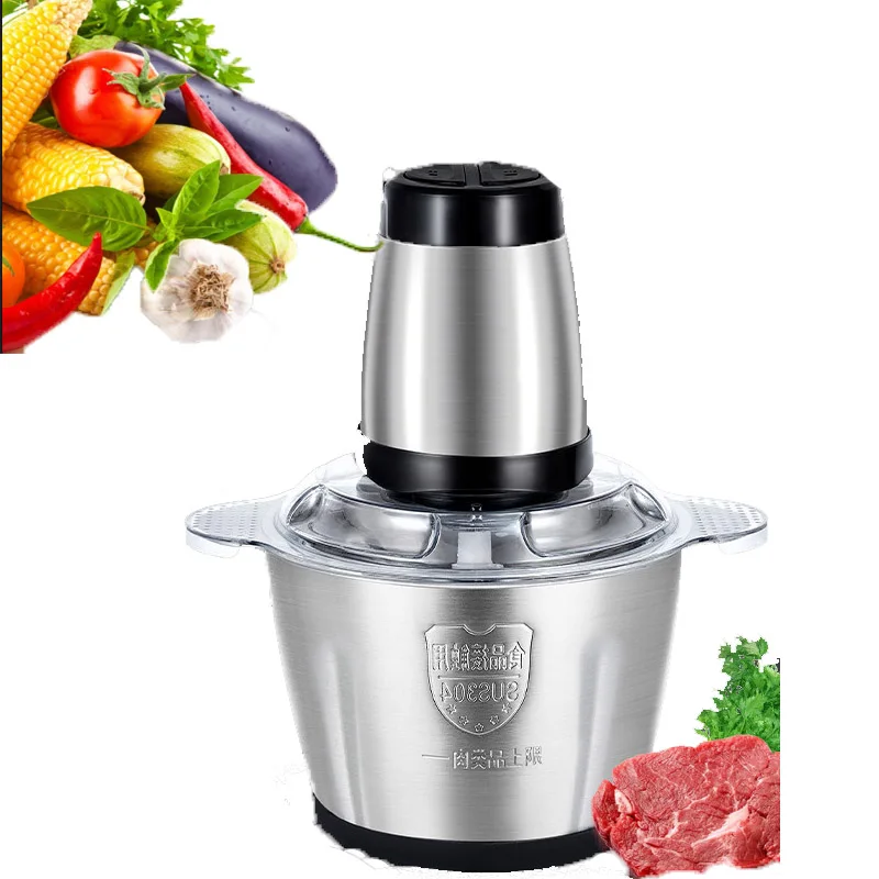 Ergonomic Electric Meat Grinder Four Dimensional Refined Steel Blade  Food Crusher Garlic, Chili Sauce, Supplementary Food, Frui