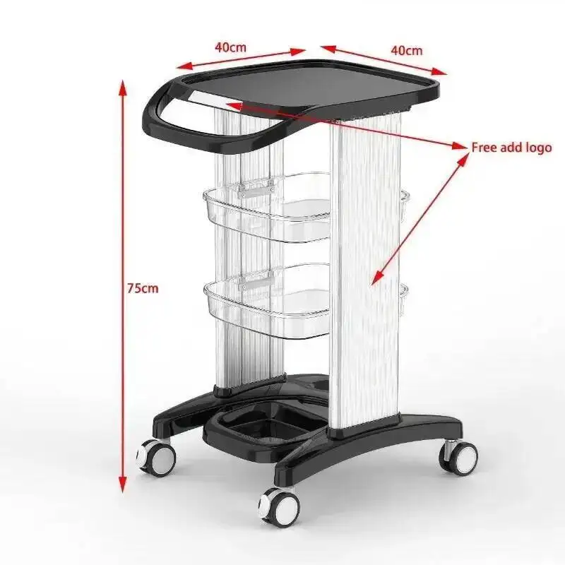 Professional Rolling Cart Portable Medical Clinic Trolley Stainless Steel Drawers Cart Storage Equipment Furniture Aesthetic