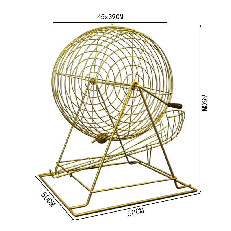 Extra large capacity hand-crank metal lottery machine, lottery number machine, two-color ball shaking machine, number selector