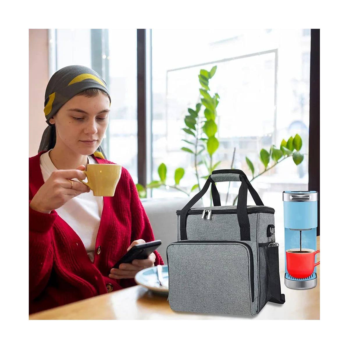 Fourre-tout de voyage pour cafetière, station de café à une portion, EvaluPocket