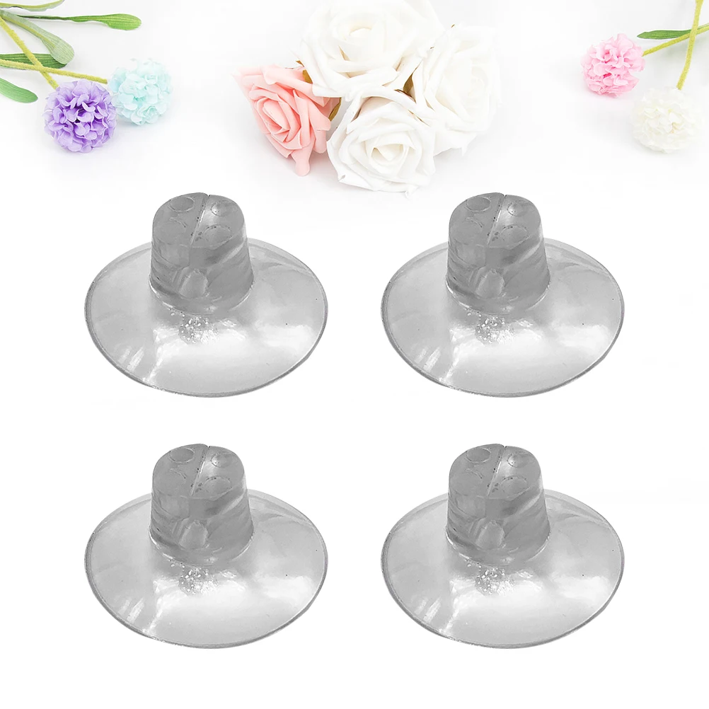 

4pcs 4cm Bathroom Shower Connectors Strong Suction Cup Hanger Waterproof Wall-mounted Hooks Thicken Hangers for Kitchen