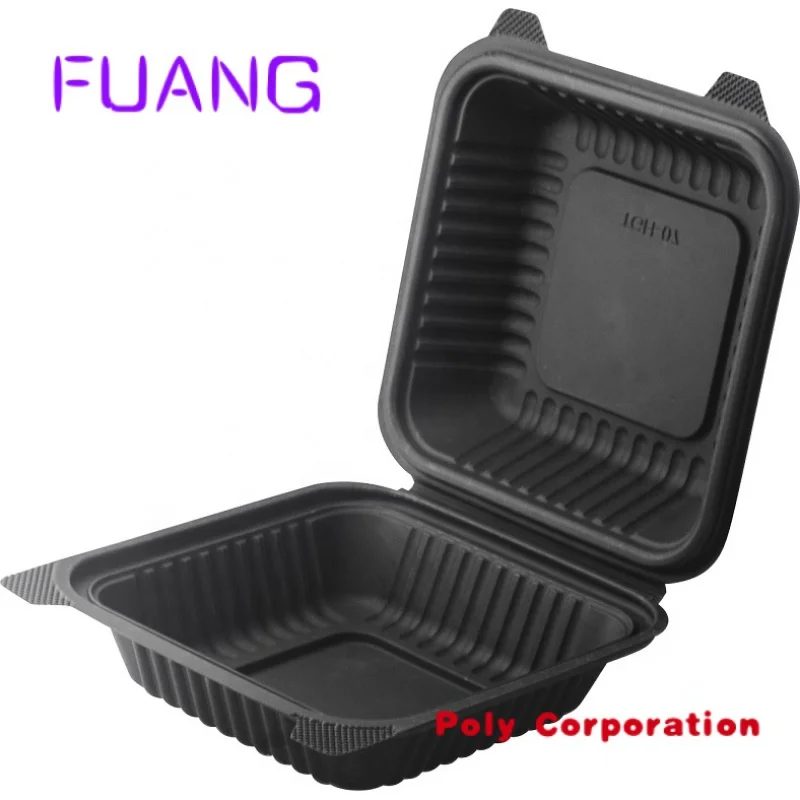 Econewleaf Aangepaste Wegwerp Bento Box Maïszetmeel Lunchbox Biologisch Afbreekbare Clamshell Box Food Containers