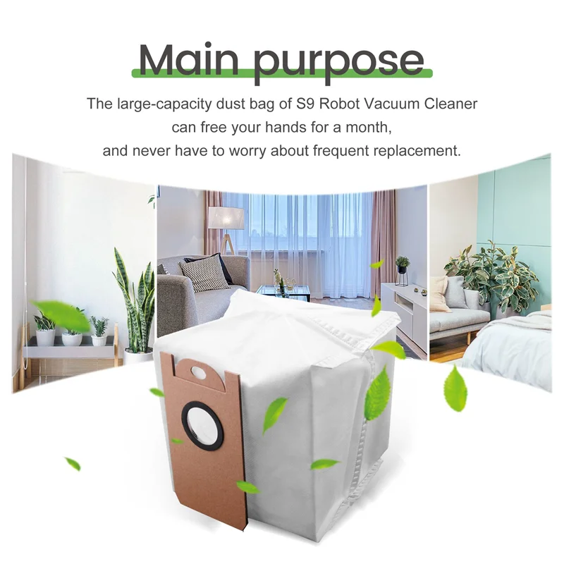 

AT51-For VIOMI S9 Robot Vacuum Cleaner Filter Bag Dust Bag Bag Capacity 3L Up To 1 Month Of Autonomy Fully Sealed