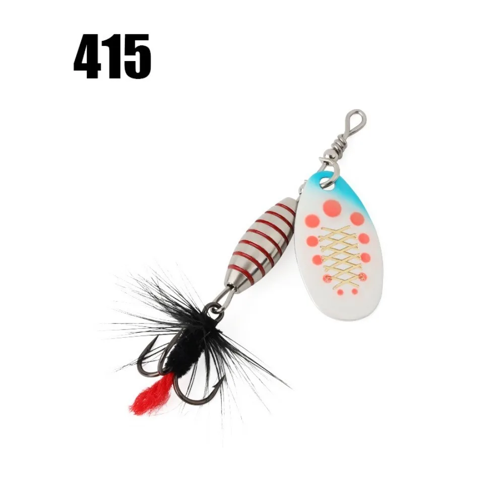 

5.3g Weight Spinner Lure Brass Material Bait Design Metal Spoon Lure Feather Treble Hook Metal Construction Fake Lure