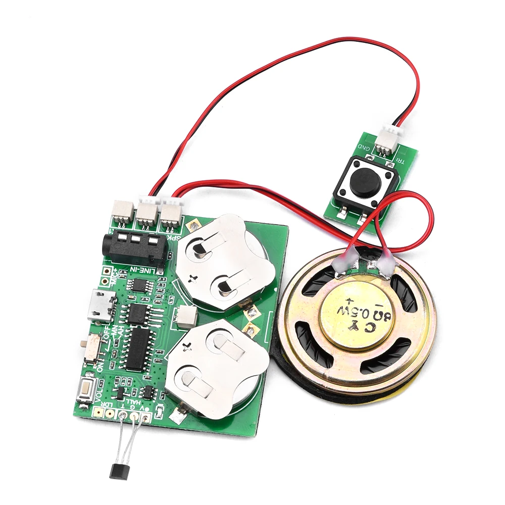 Modulo audio fai da te Chip audio registrabile USB 8M 4M altoparlante di memoria scatola per lettore musicale scheda magnetica controllata dalla luce scheda musicale