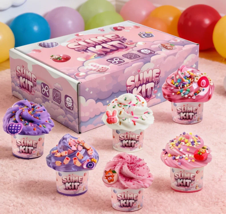 

6 Pack Soft Cloud Slime Kit for Kids, Stretchy Slime Toys for Boys Girls, Birthday Party Favors & Goodie Bag Fillers