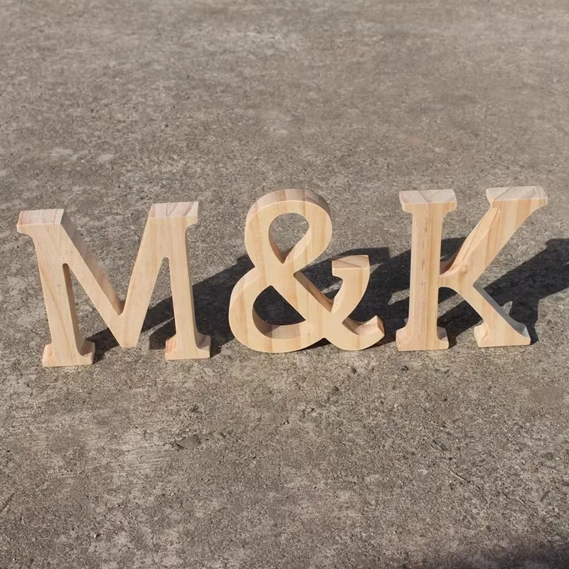 20cm Tall Creative Wooden English Alphabet Bar Cafe Theme Restaurant Wall Decoration Mural Shooting Props Diy Letters