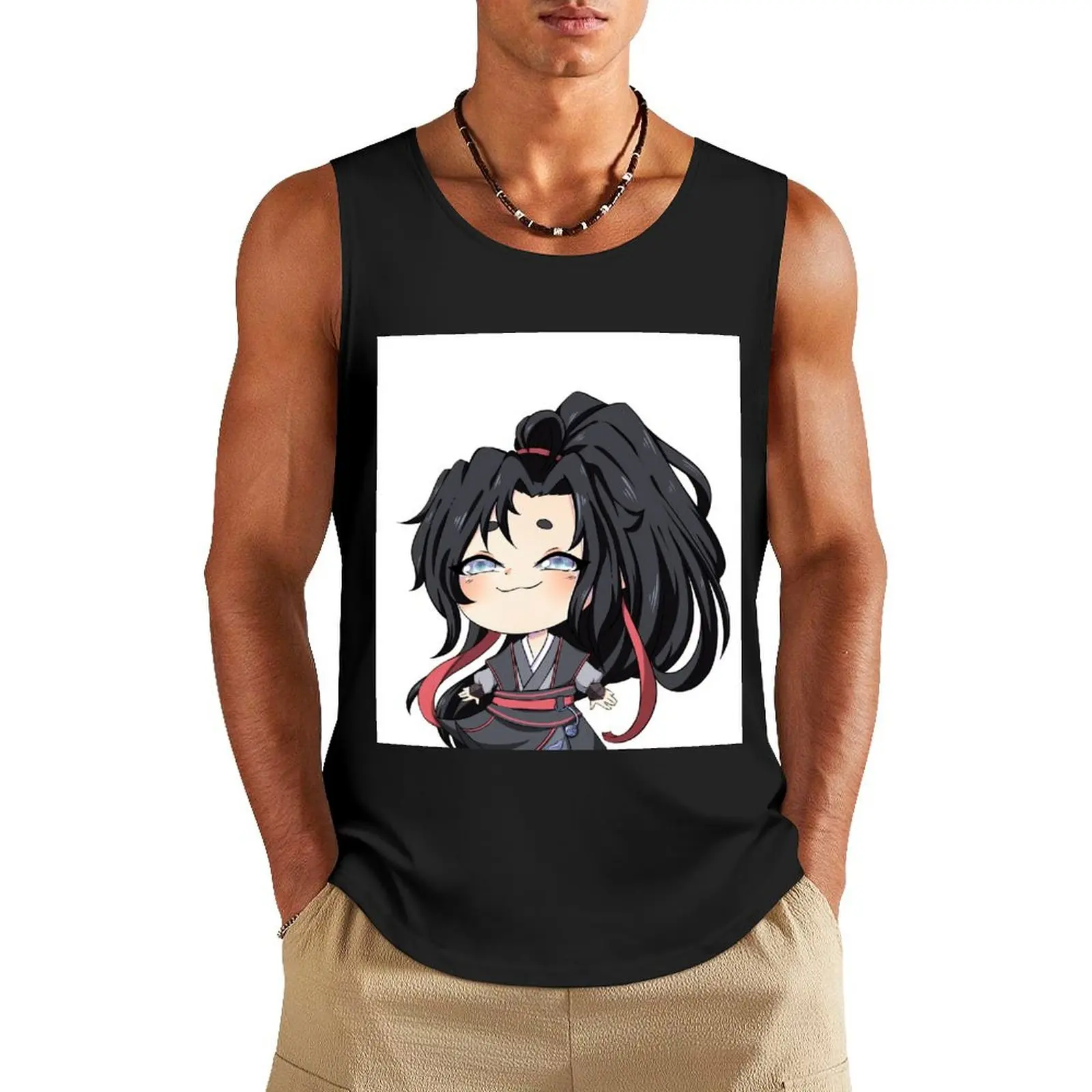 Wei Ying Chibi Tank Top Man sleeveless shirt running shirt underwear gym