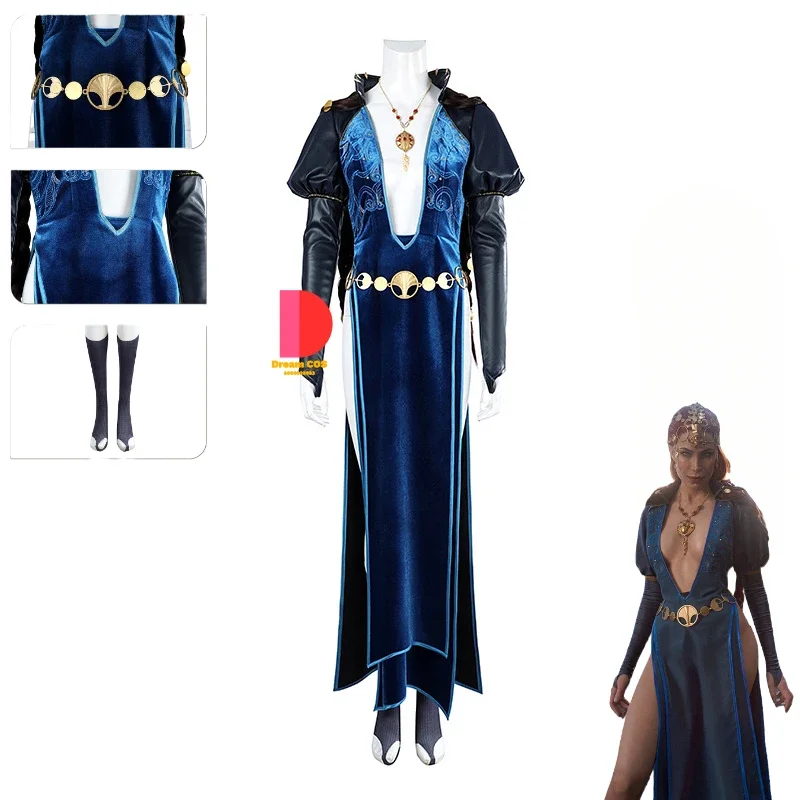 

Baldurs Cos Gate 3 Game Mizora High Quality Cosplay Costume Disguise Dress BG3 Roleplay Outfit Christmas Carnival Uniform Props