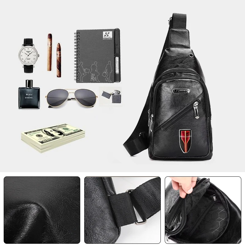 Car Chest Bag Crossbody Shoulder Bags Travel Pack For Hongqi H5 H6 H7 H9 E-QM5 …
