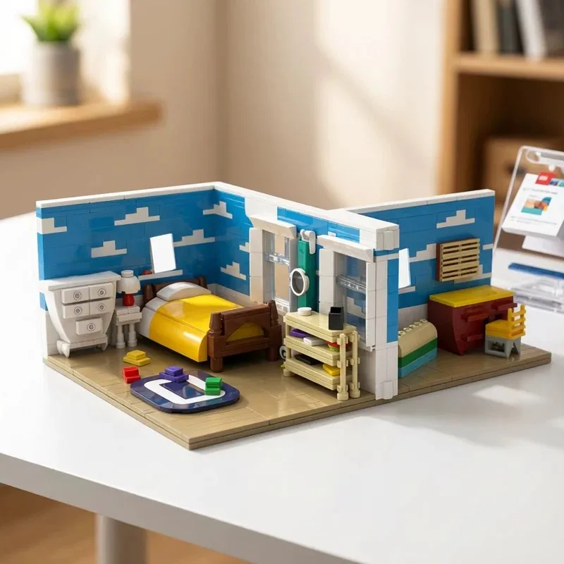 MOC Creative Anime Architecture Scene Andy's Room Building Blocks Model DIY Adult Puzzle Assembly Toys Birthday Gift Ornament