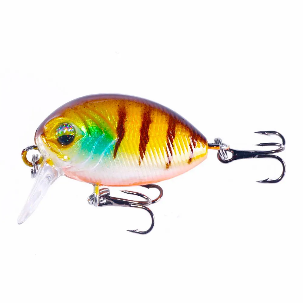 Mini crankbait 3,8 cm 3,8 g señuelo duro wobbbler triple para trucha lubina perca - imagen 3