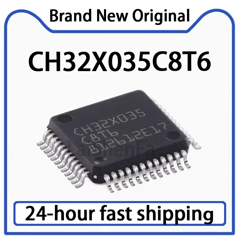 5PCS CH32X035C8T6 LQFP-48 RISC-V 코어 32비트 마이크로컨트롤러 MCU 원래 재고