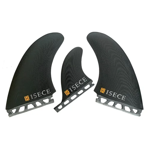 Imagen 2 del producto RISECE FCS 2 fibra de vidrio GFK tabla de surf estabilizador de aletas tabla de surf quilla con remolque de una sola pestaña MR Twin + estabilizador Tri Fin Set