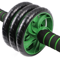 Exerciser ab Abdominal Wheel Roller With Knee Pad Mat and Foam Handles