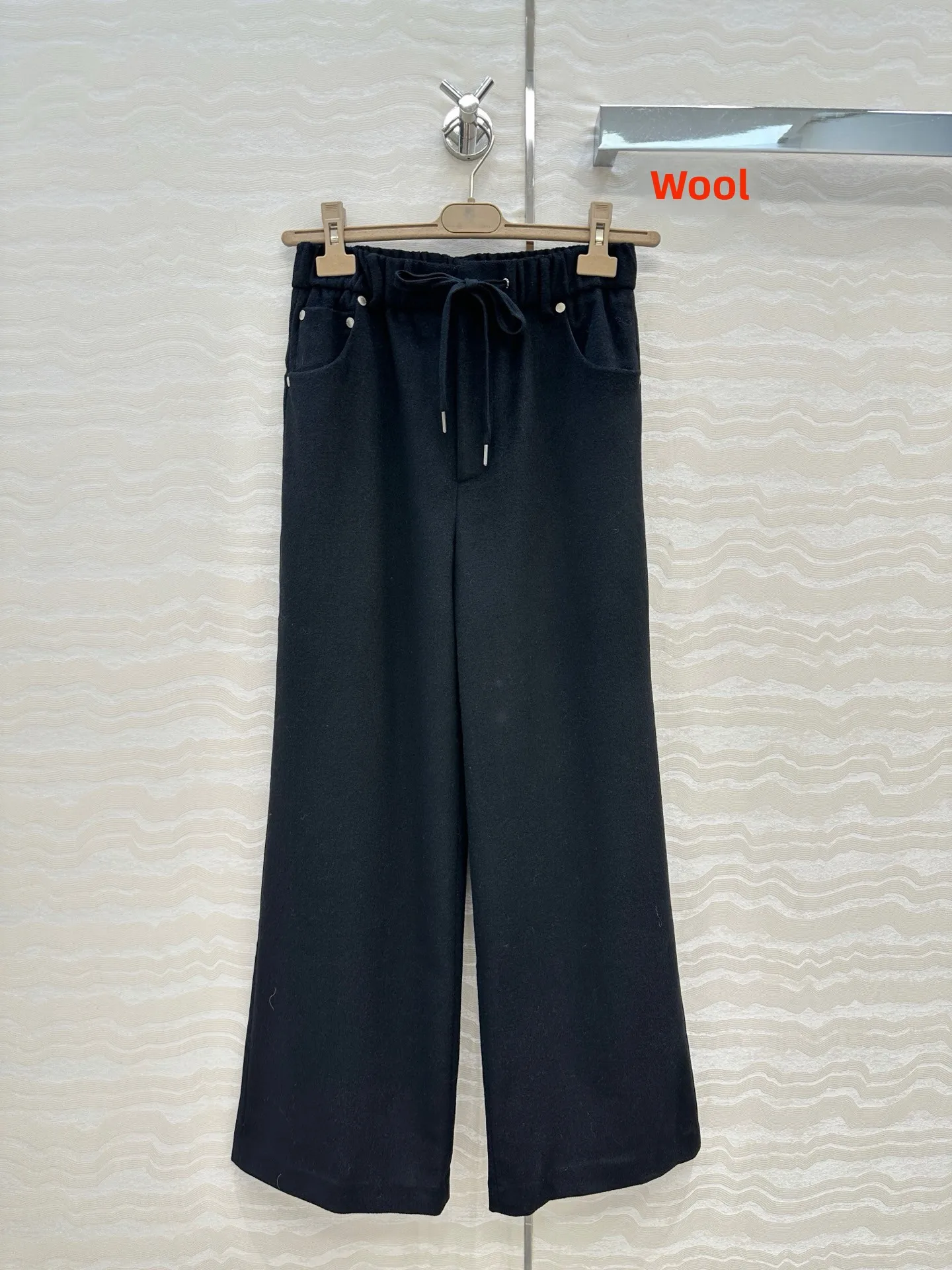 편안한 캐주얼 울 스트레이트 레그 팬츠 여성용 다용도 롱 바지 따뜻한 가을 겨울 패션 트렌드