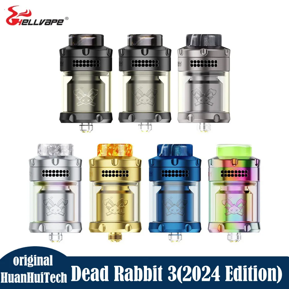 

Оригинальный резервуар Hellvape Dead Rabbit 3 RTA 2024 Edition 3,5/5,5 мл, электронная сигарета с двойной катушкой, почтовая палуба, распылитель диаметром 25 мм