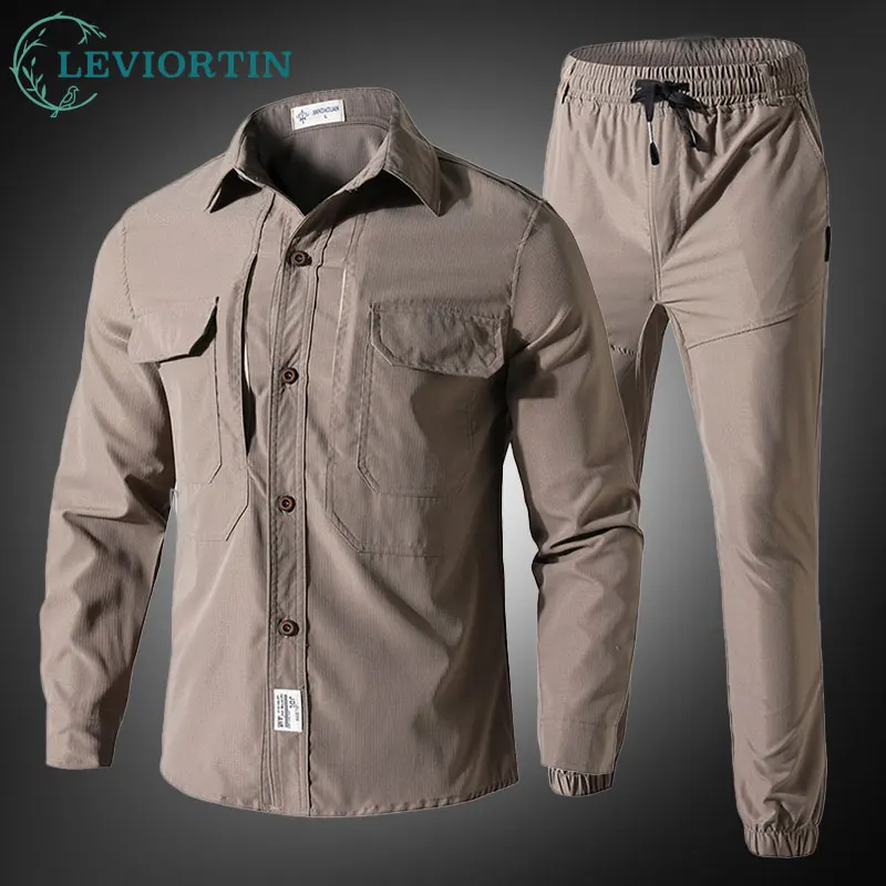 

Solid Color Lightweight Breathable Quick-Dry Tactical Long Sleeve Shirt with Spandex Elastic for Outdoor Workwear Sun Protection