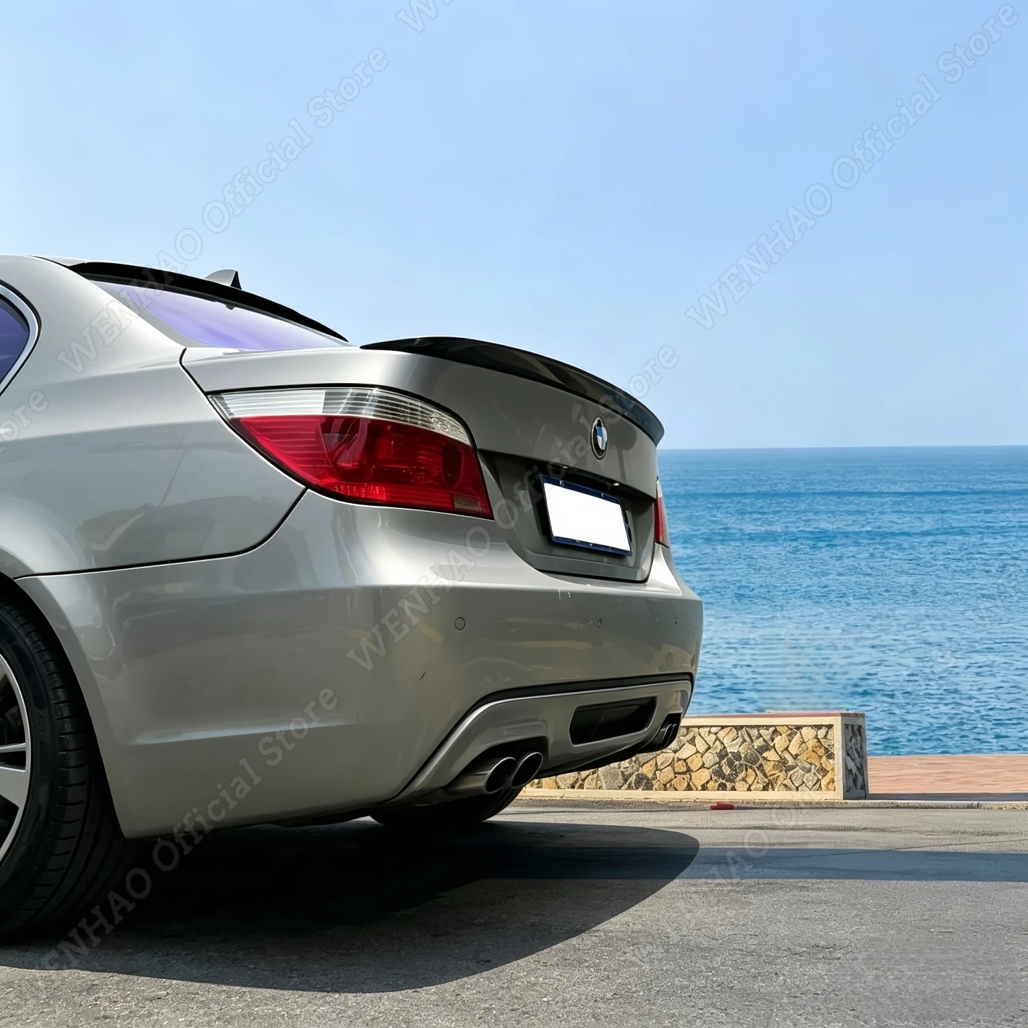 AC-Style Heckspoiler für BMW 5er E60 520i 525i 530i 535i 520d 525d 2004-2009 Tuning Glänzend Schwarz Karosserie-Kit