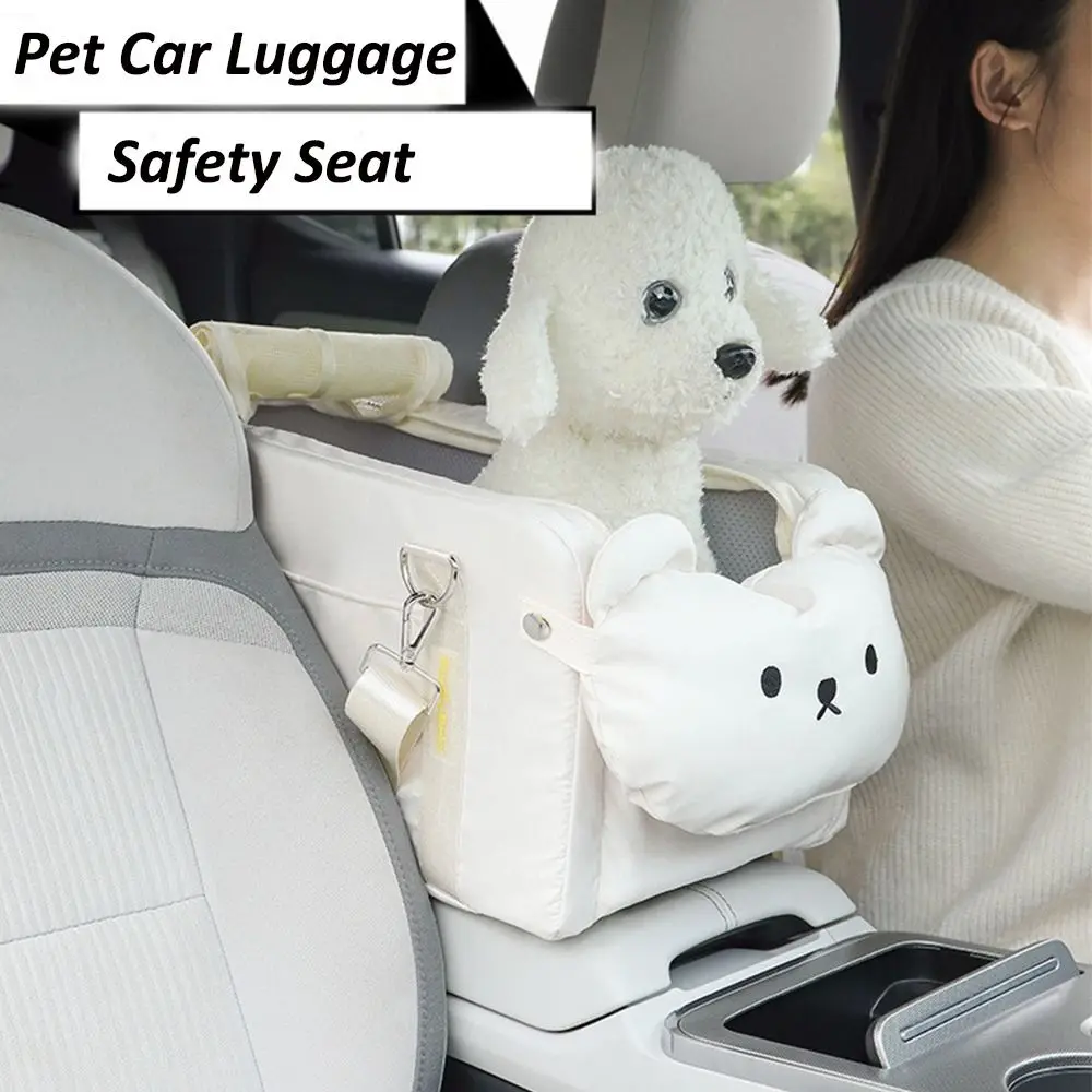 

New Cute Pet Car Luggage Large Capacity Multifunction Pet Car Safety Seat Convenient Dog Car Backpack Outdoor Travel