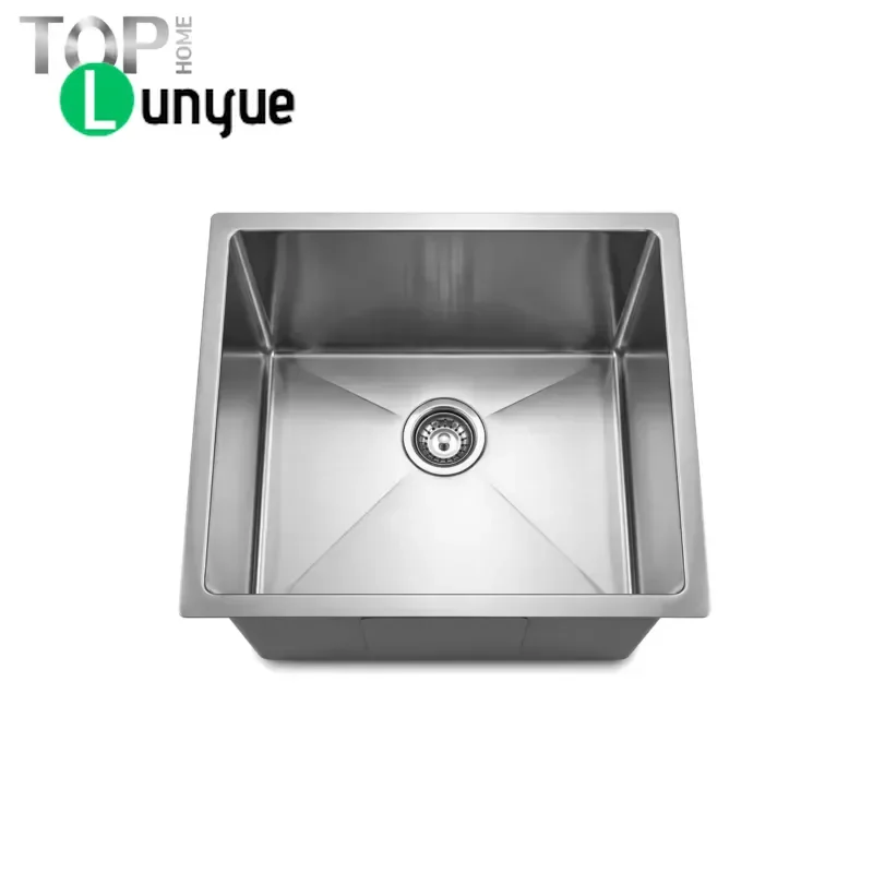 Single Slot Stainless Steel Kitchen Sink Modern Heavy Duty Rust Proof Durable Countertop Basin for Home Kitchen Bathroom