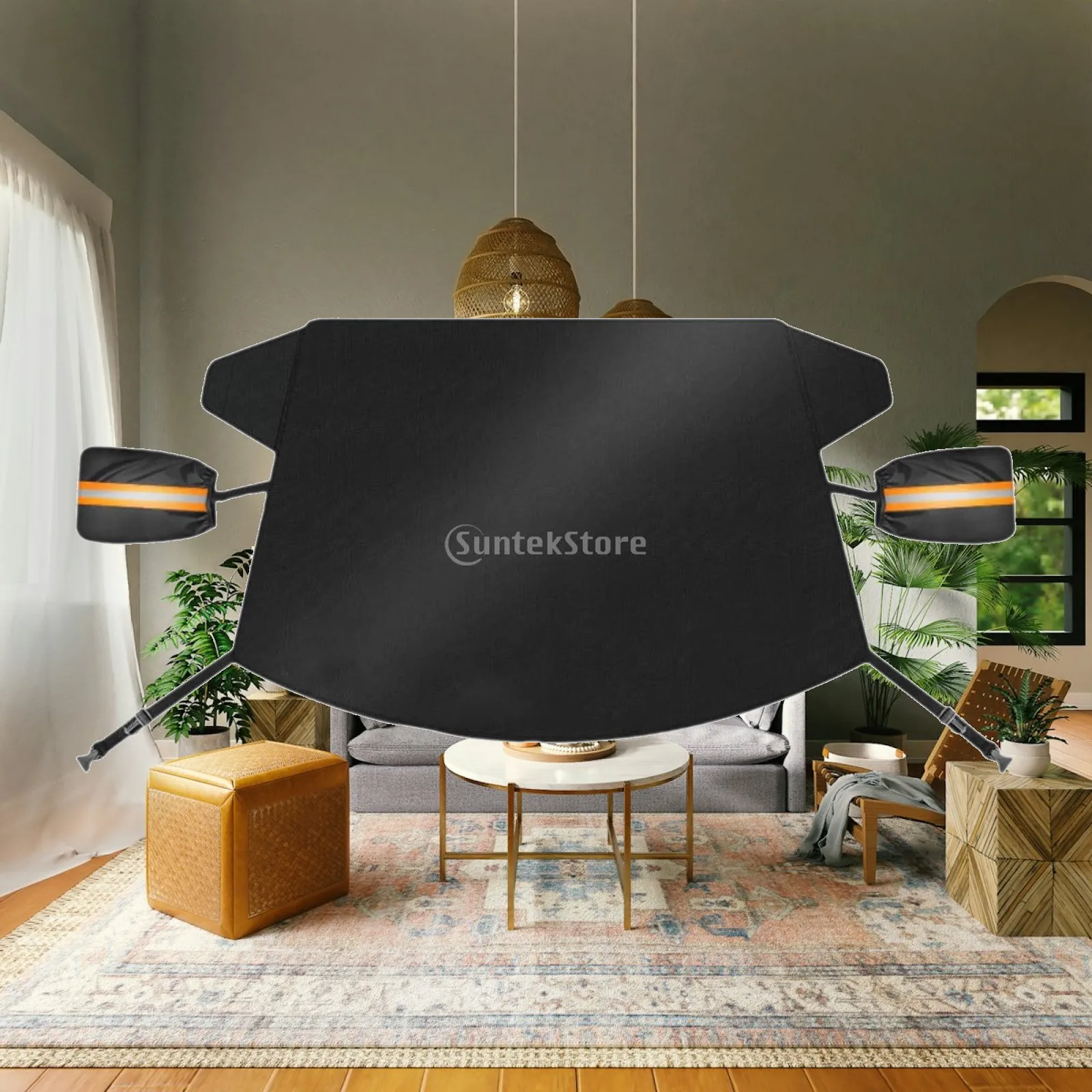 

Car Windshield Cover with Side Mirror Protector Waterproof Dustproof Windproof Vehicle Cover for Outdoor Winter Use