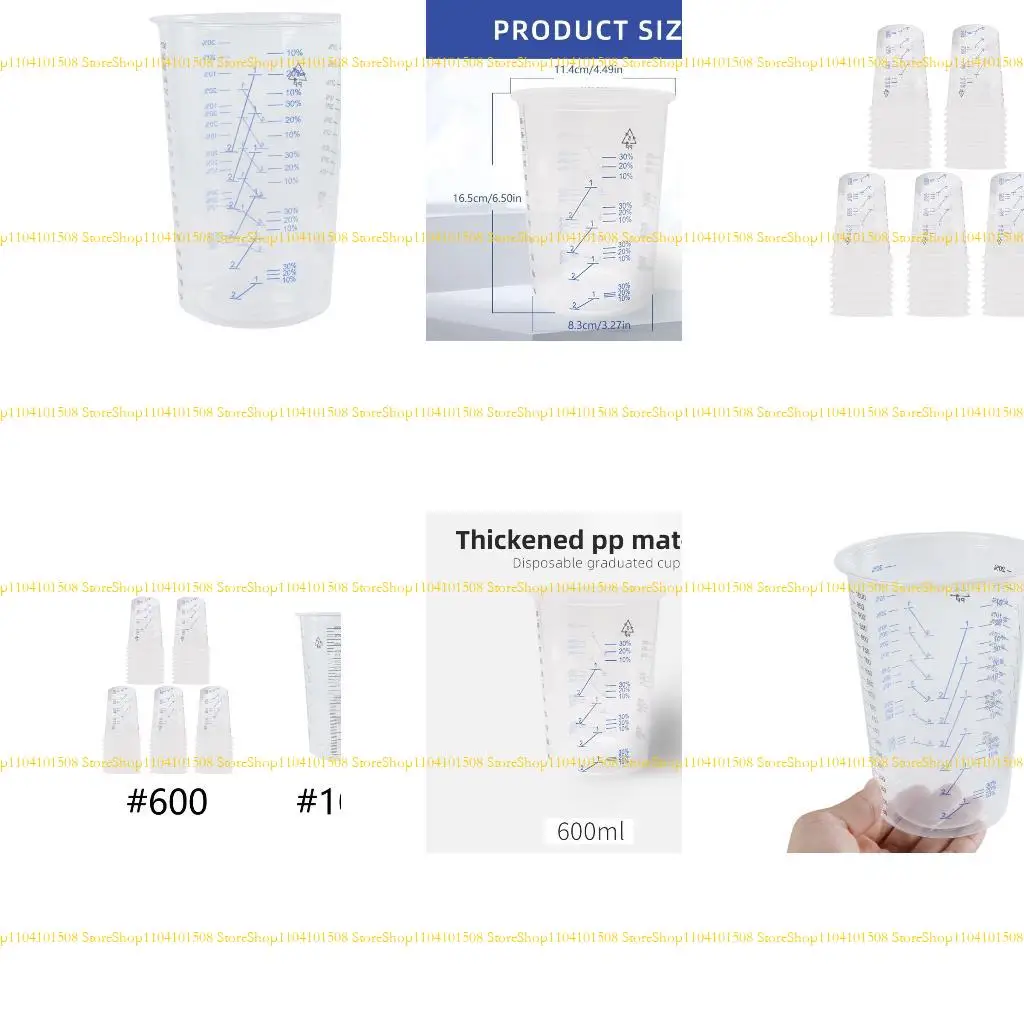 

Набор из 50 из 50 чистых градуированных чашек для эпоксидной смолы. Смешивание и приготовление пищи.