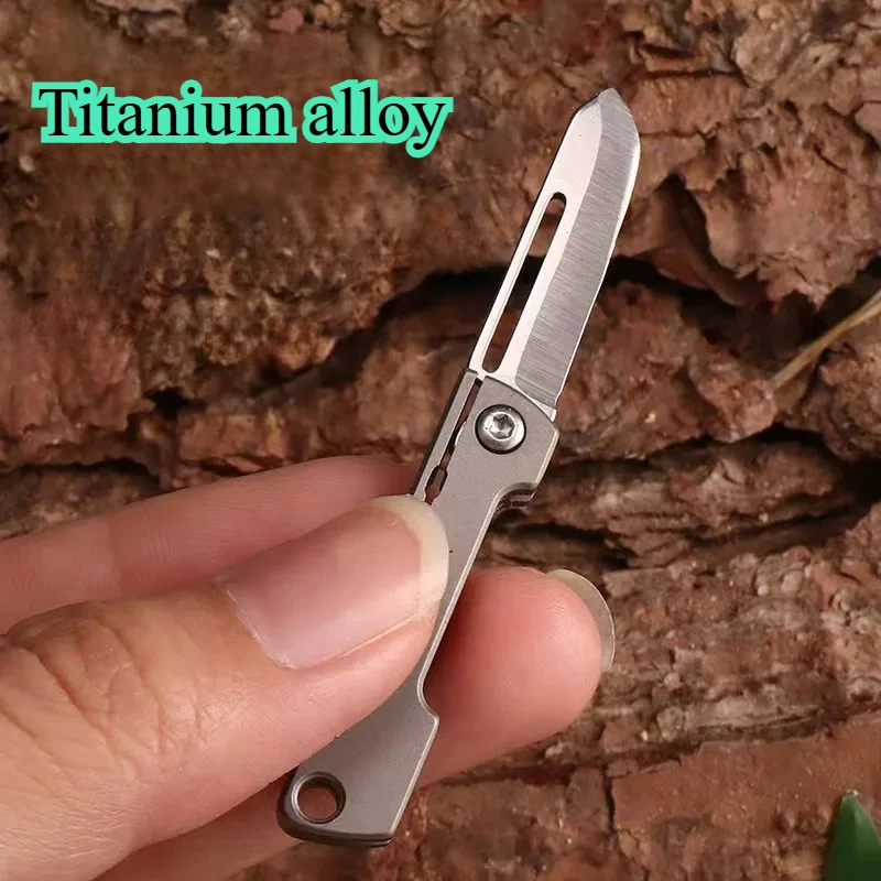 New Hot Selling Titanium Alloy Mini Folding Knife Is A Convenient Tool for Outdoor Unboxing and Unpacking